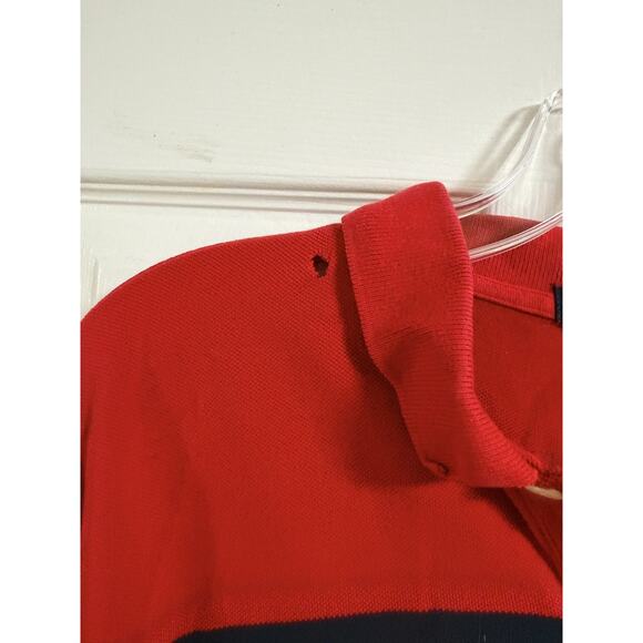 Vintage Nautica red and blue Men's Polo Long Sleeve - Size XL - Picture 4 of 6